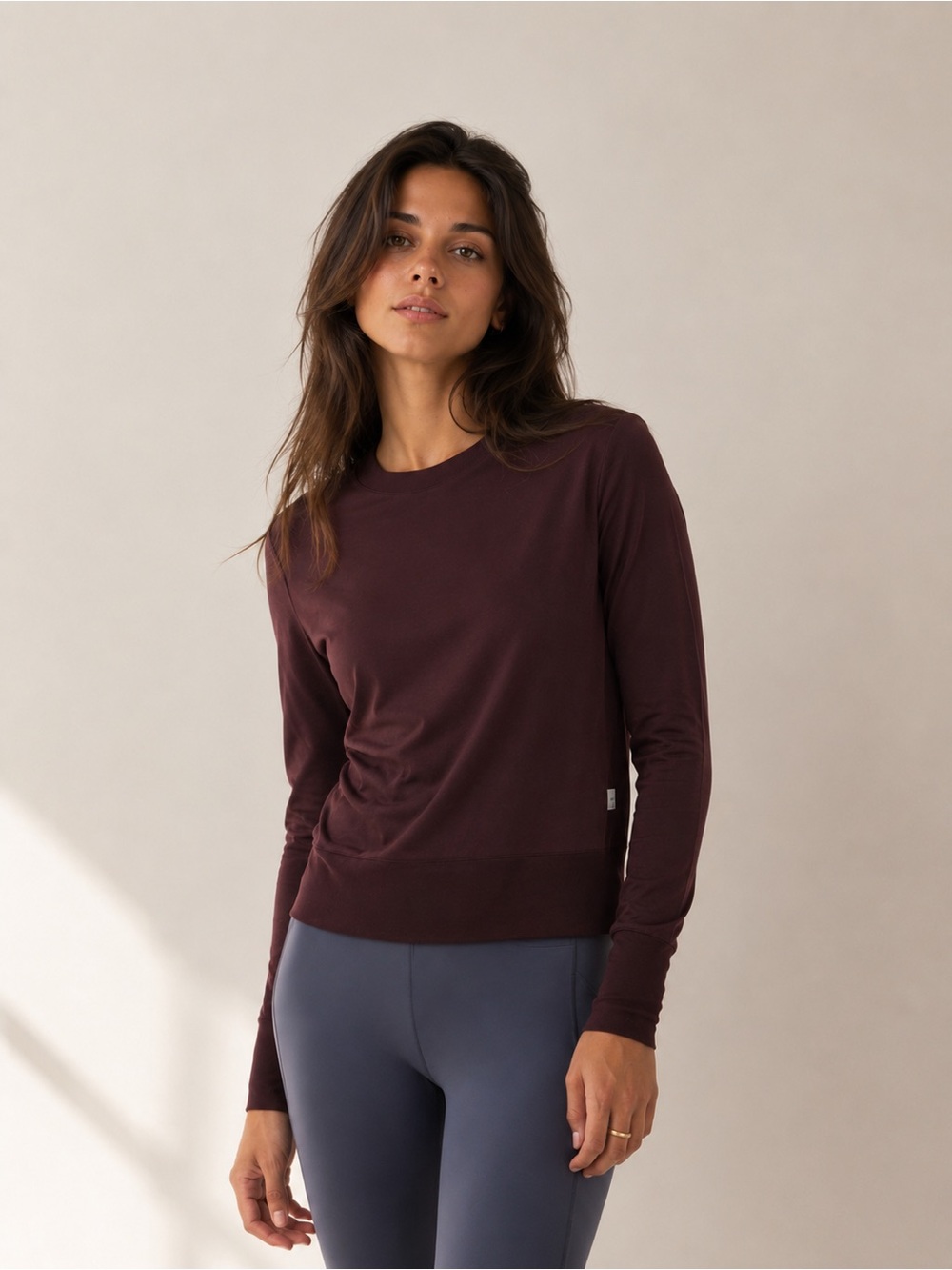 Vuori Women's Daydream Crew in Mulberry Heather